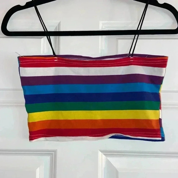 Women’s Small Rainbow Crop Top - Picture 2 of 5